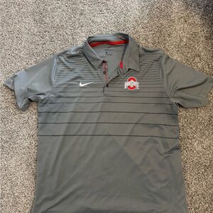 Nike Grey Polo with Red Trim